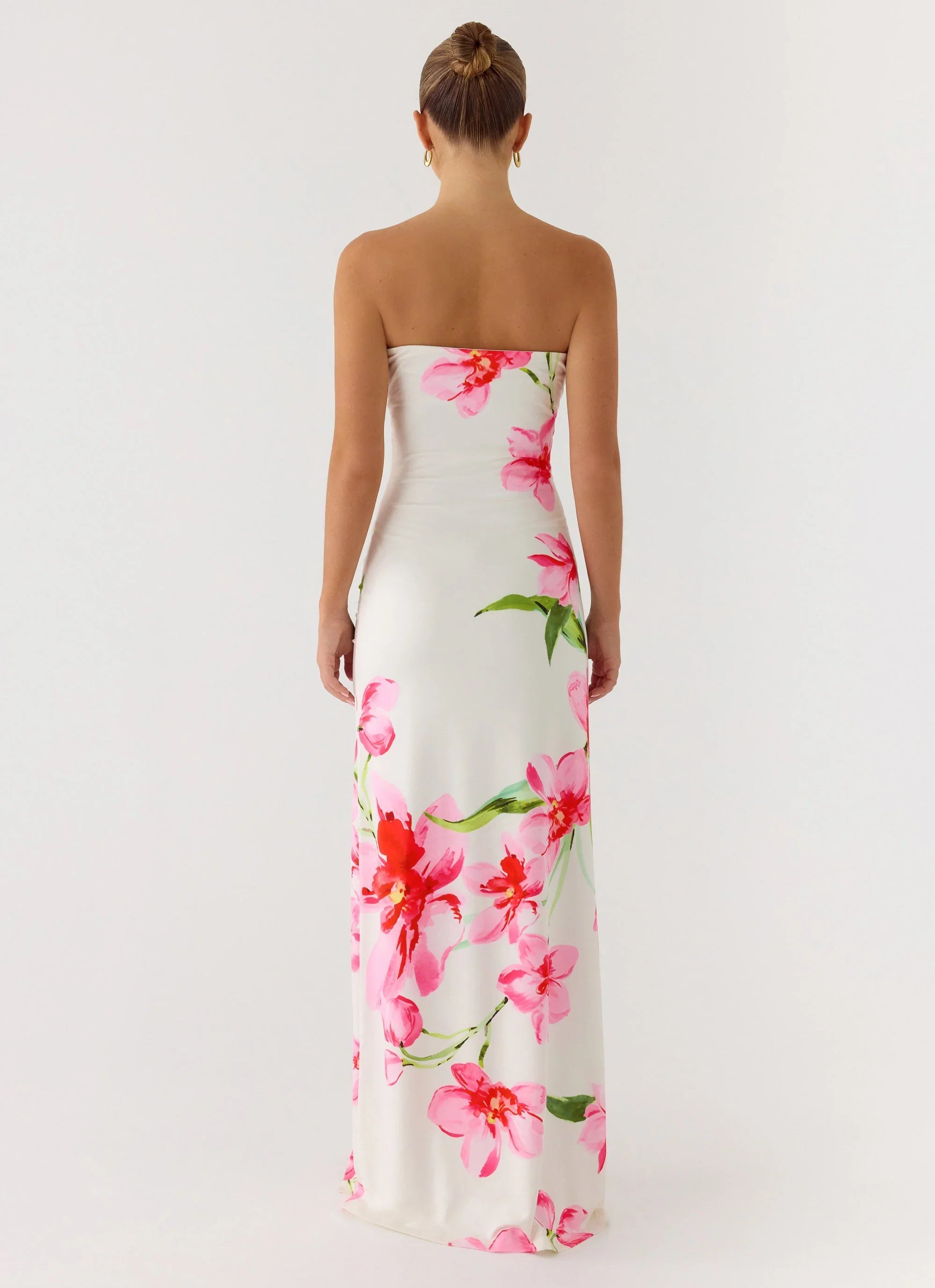 Erivo Strapless Maxi Dress Ivory Reef