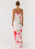 Erivo Strapless Maxi Dress Ivory Reef