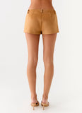 Thats Chill Mini Shorts Brown