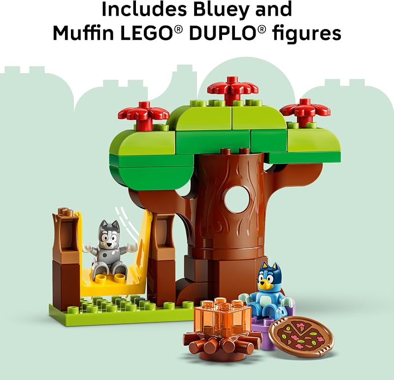 LEGO DUPLO Bluey Pizza Girls with Muffin and Bluey Learning and Building Toy for Toddlers Ages 2 Bluey Playset with 2 Toy Figures for Boys Girls Gift Idea for Birthdays 10469