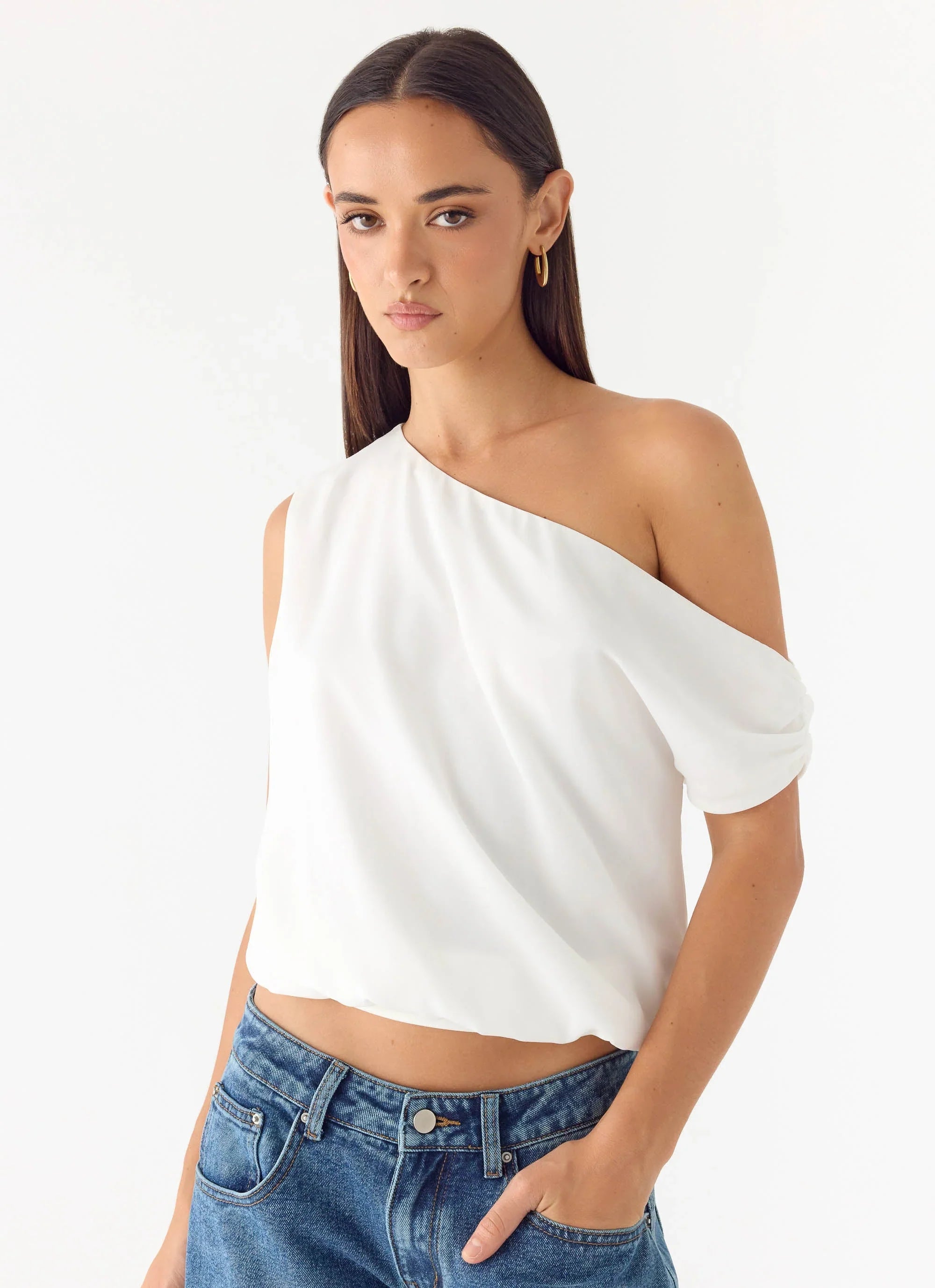 Stick Around Top White