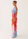 Santa Monica Maxi Dress Blue Floral