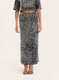 Black Sequin Maxi Skirt