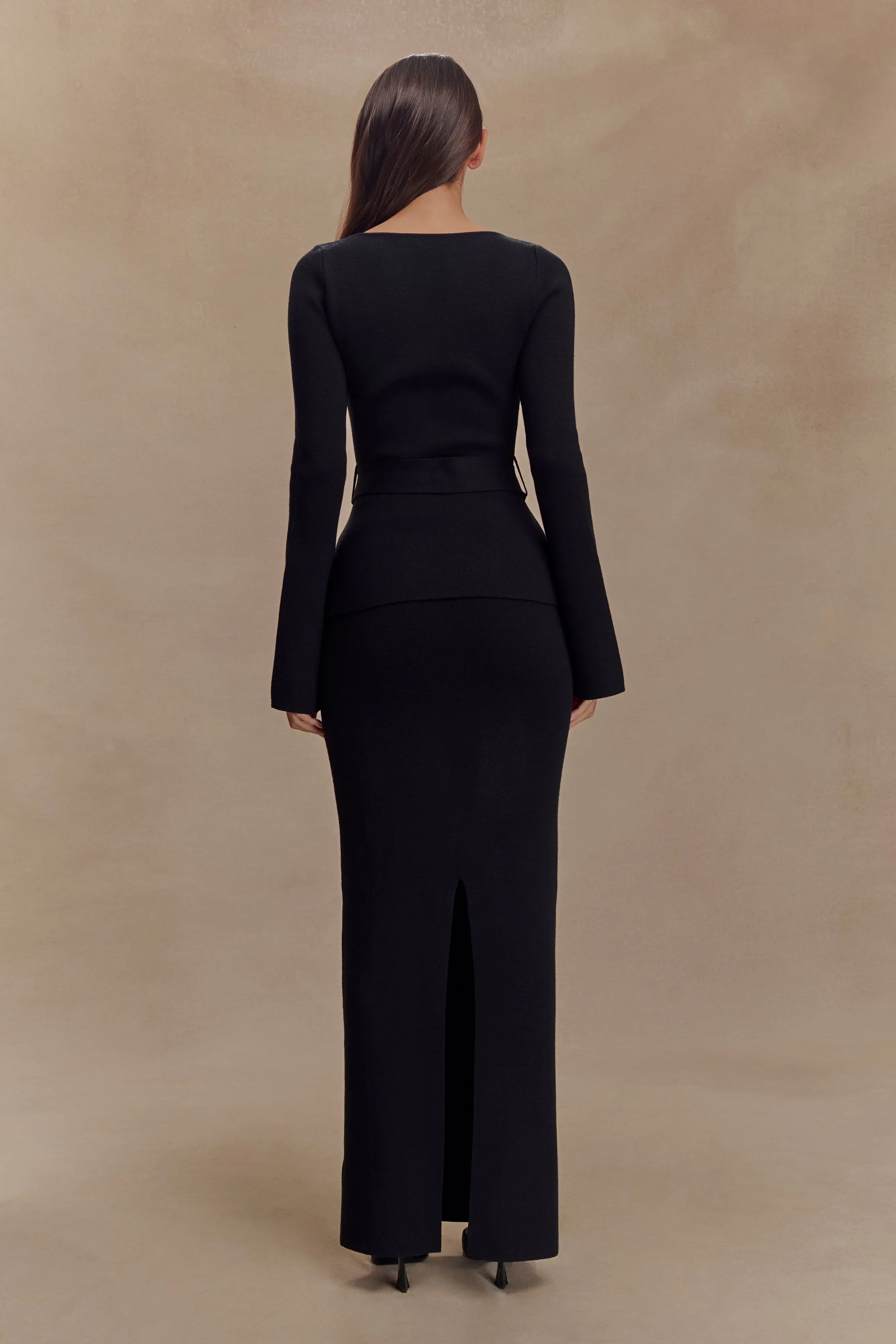 Kyle Knit Maxi Skirt Black
