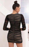 Rouched Dress in Black