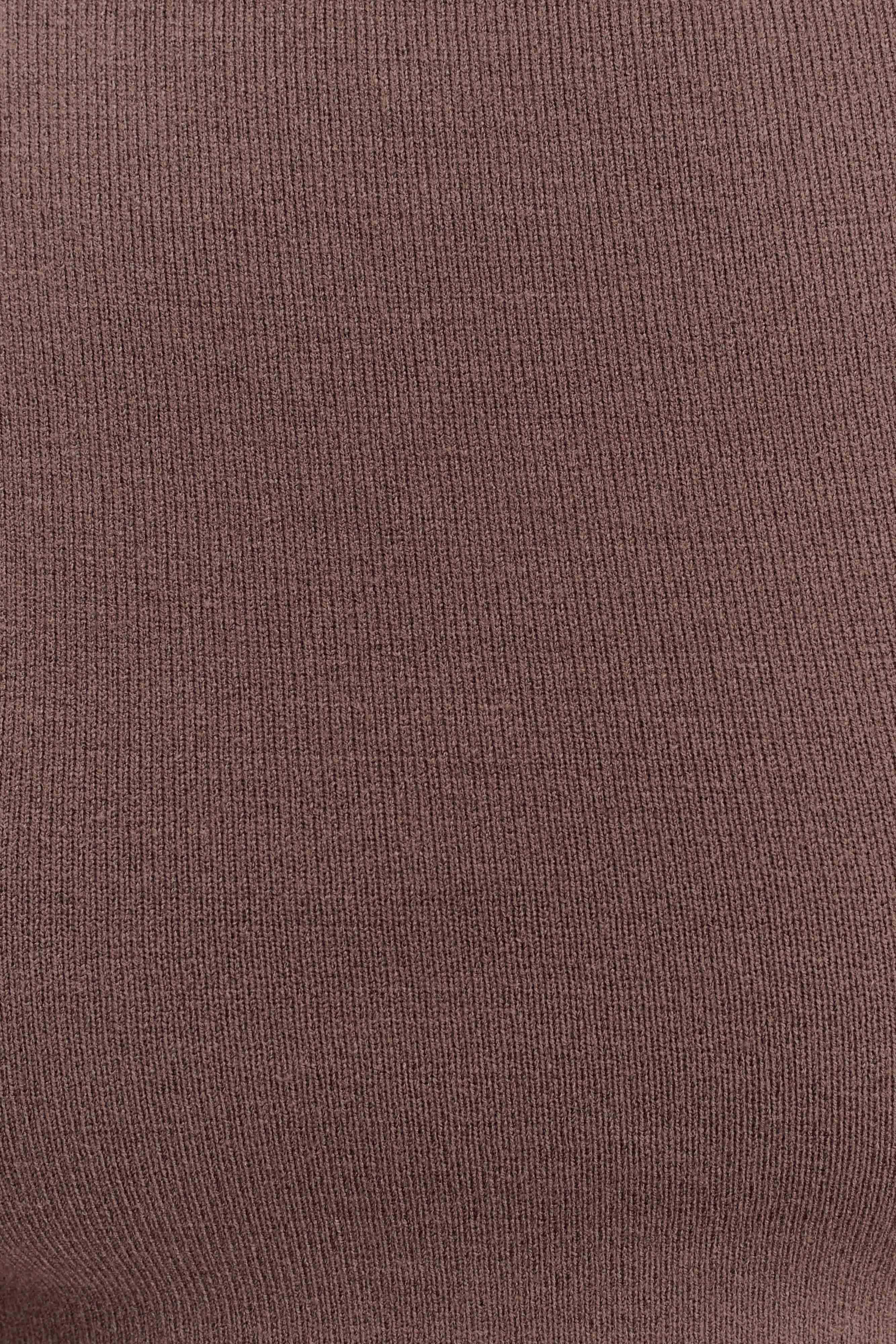 Carley Off Shoulder Knit Top Cacao Brown