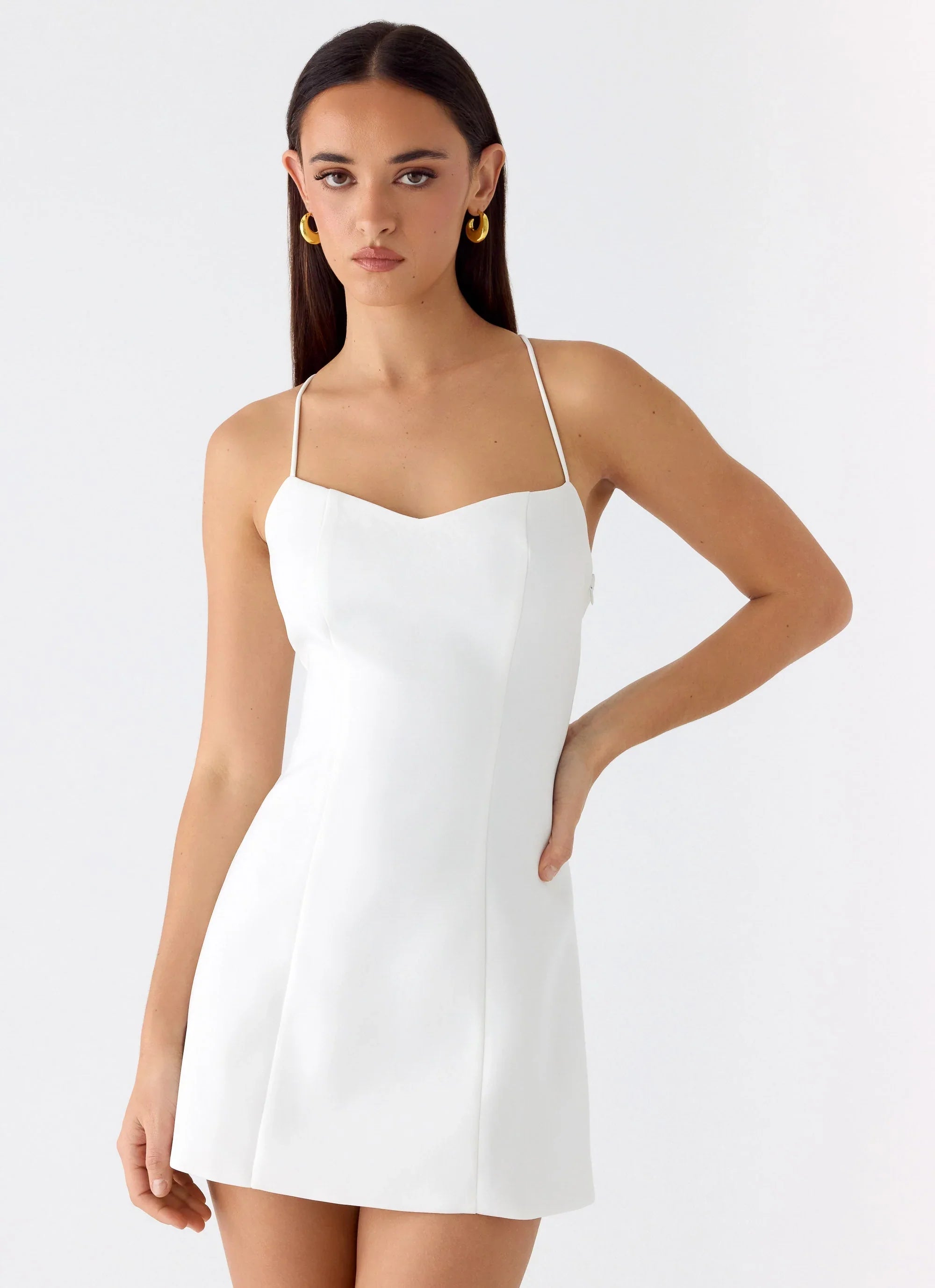 Famous Mini Dress White