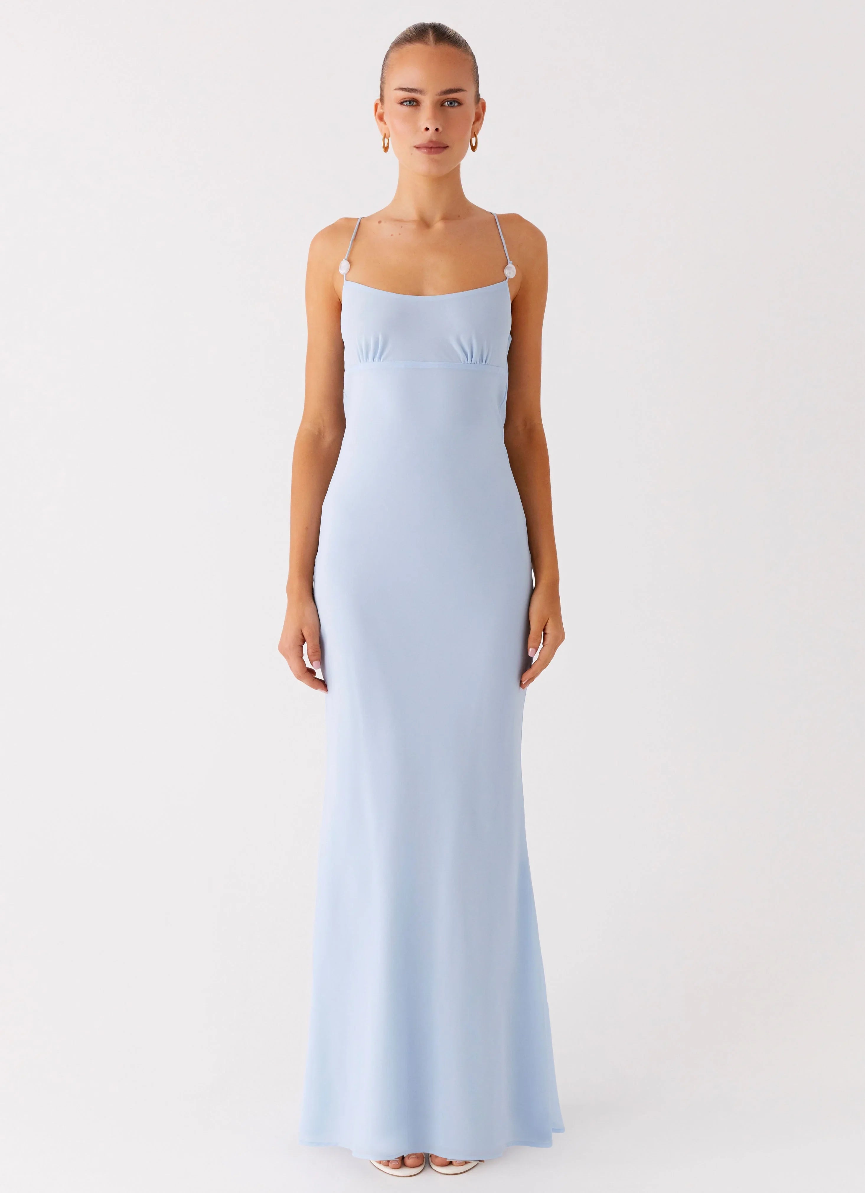 Cabello Maxi Dress Pale Blue