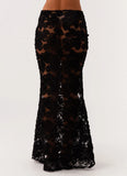 Fiorella Floret Maxi Skirt Black