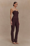 Elodie Ribbed Knit Pants Chocolate