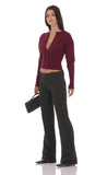 Low Rise Boot Cut Pants in Black