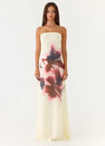 Lariettea Strapless Maxi Dress Velvet Bloom