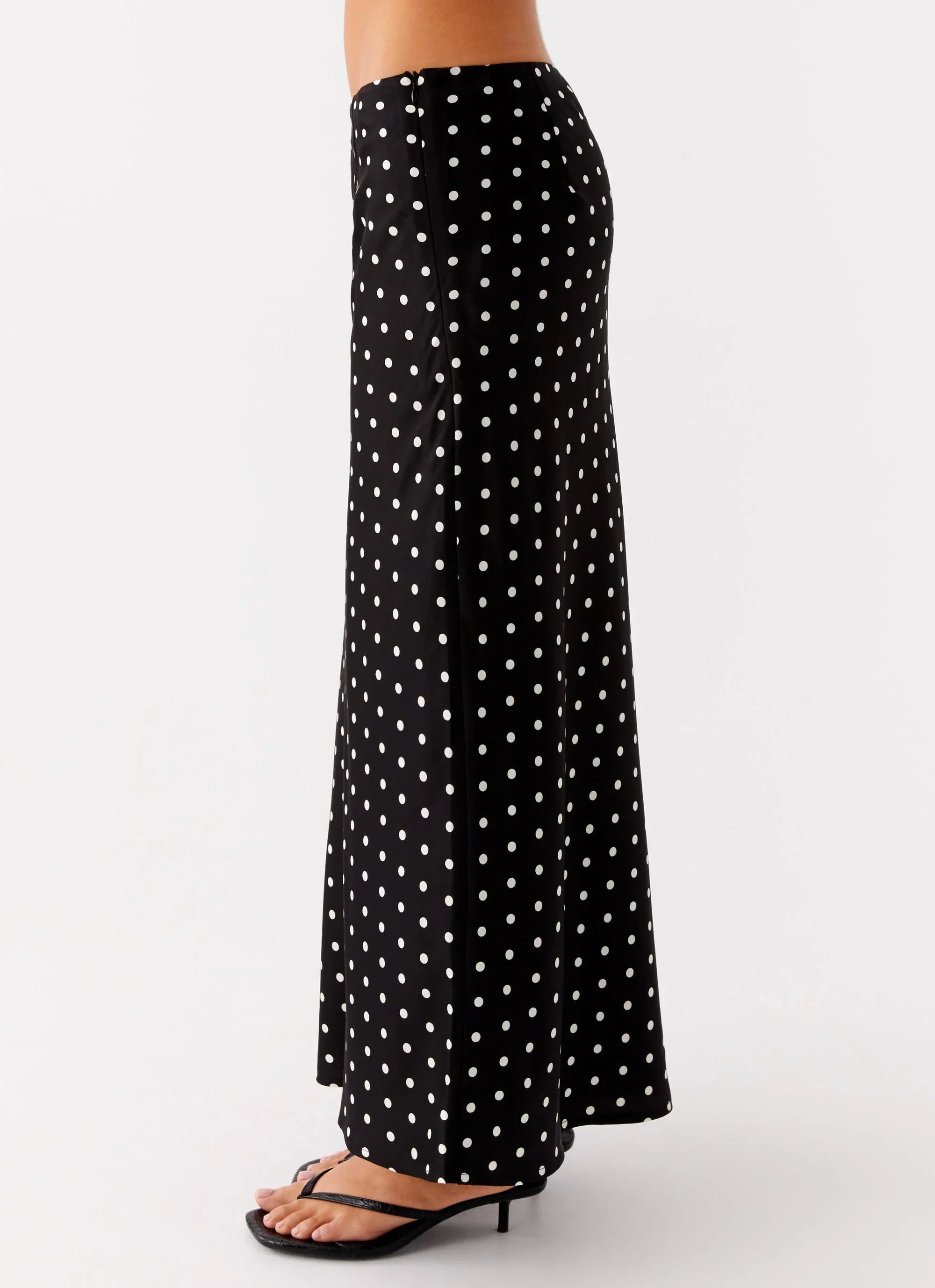Breanne Midi Skirt Black Polka Dot