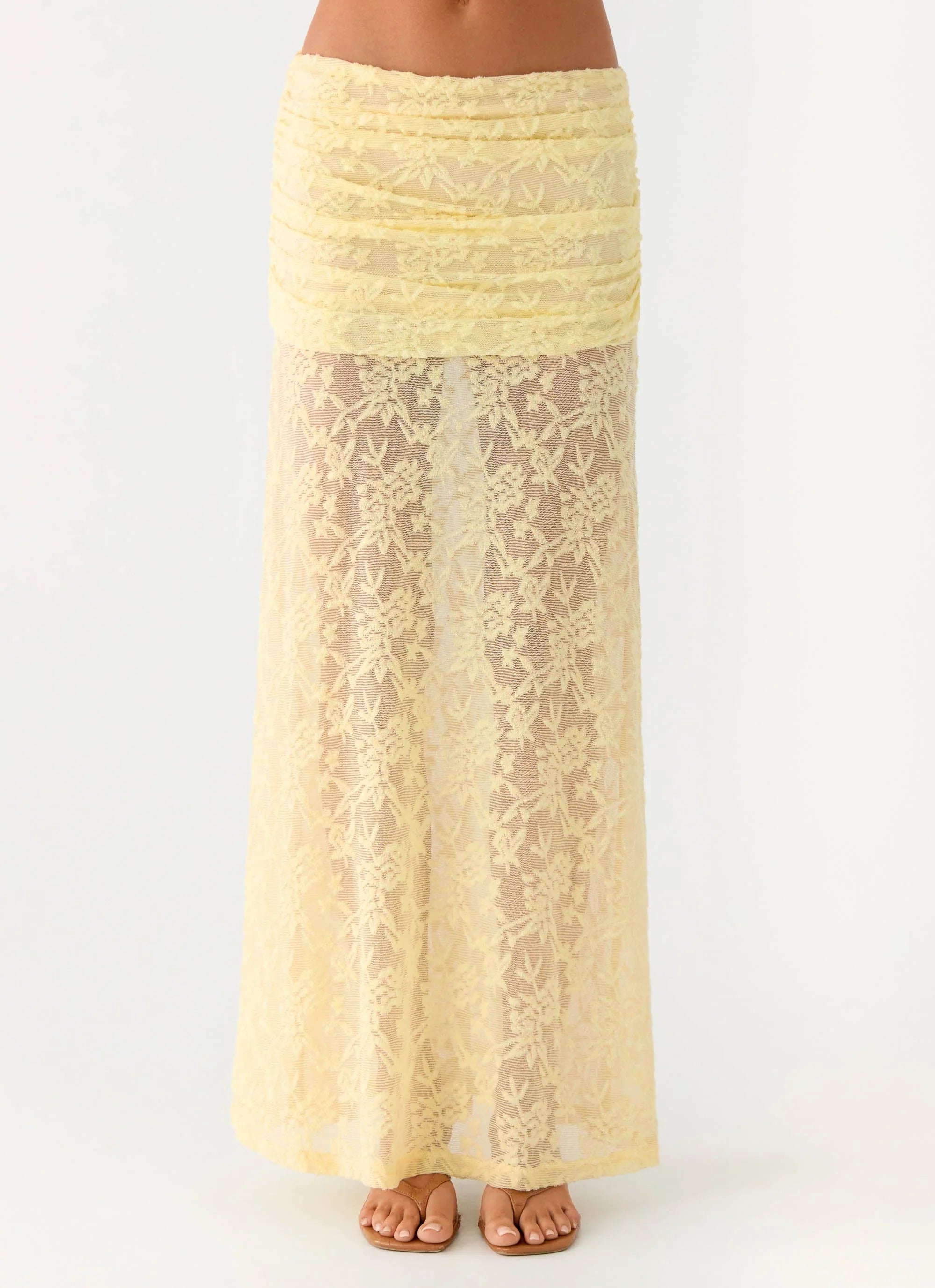 Farruko Jacquard Maxi Skirt Butter
