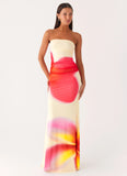 Iroha Strapless Maxi Dress Frangipani Yellow