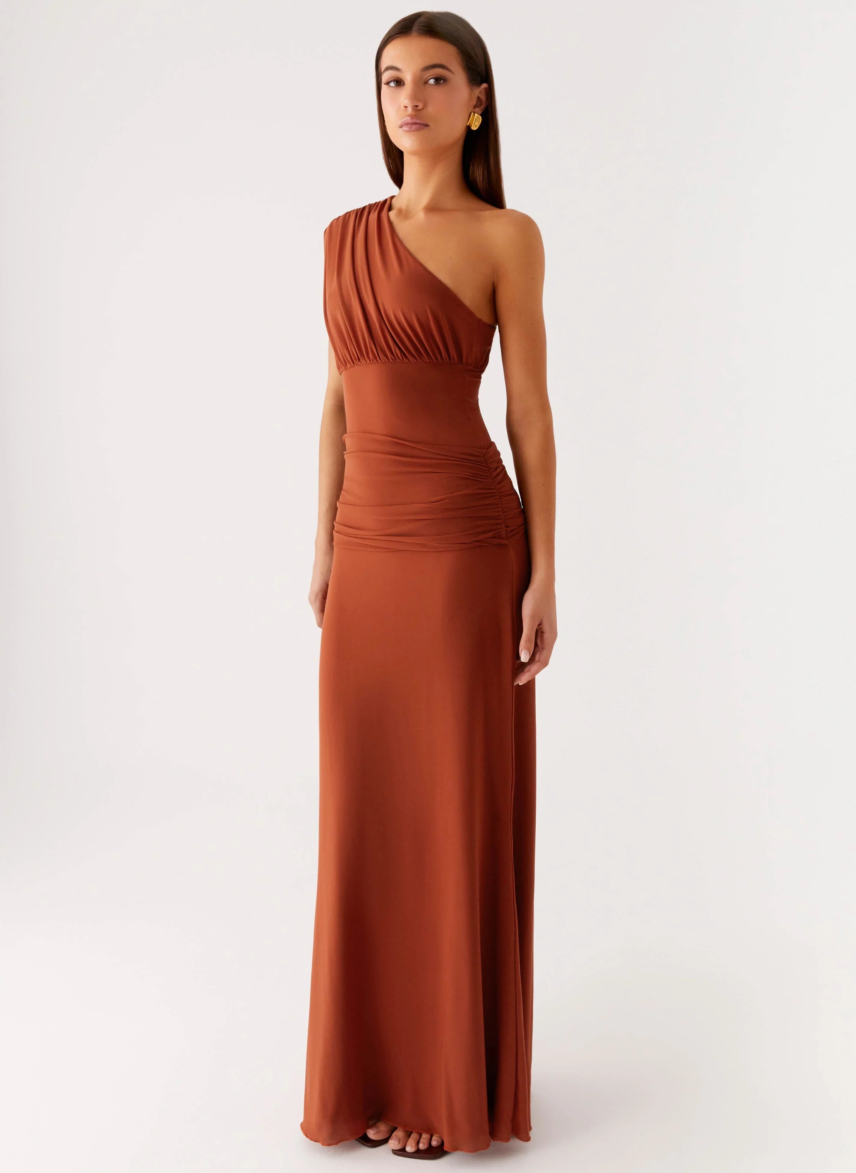 Glimmer Maxi Dress Rust
