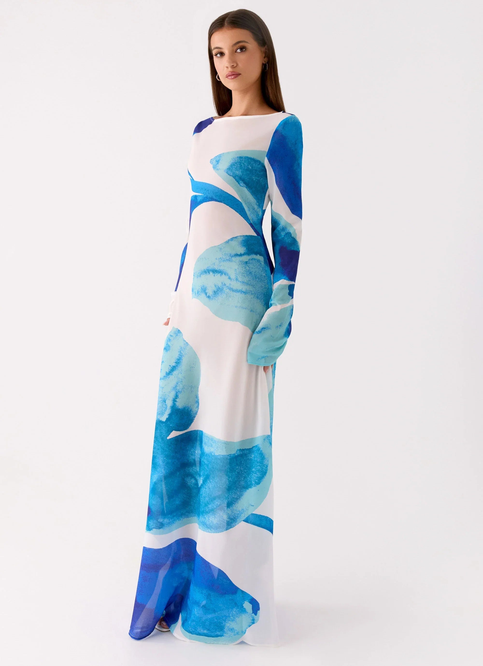 Lorde Maxi Dress Cerulean Bloom