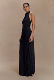 Calandra Slinky Maxi Skirt Black