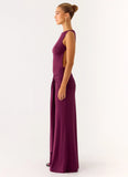 Fault Line Maxi Dress Plum