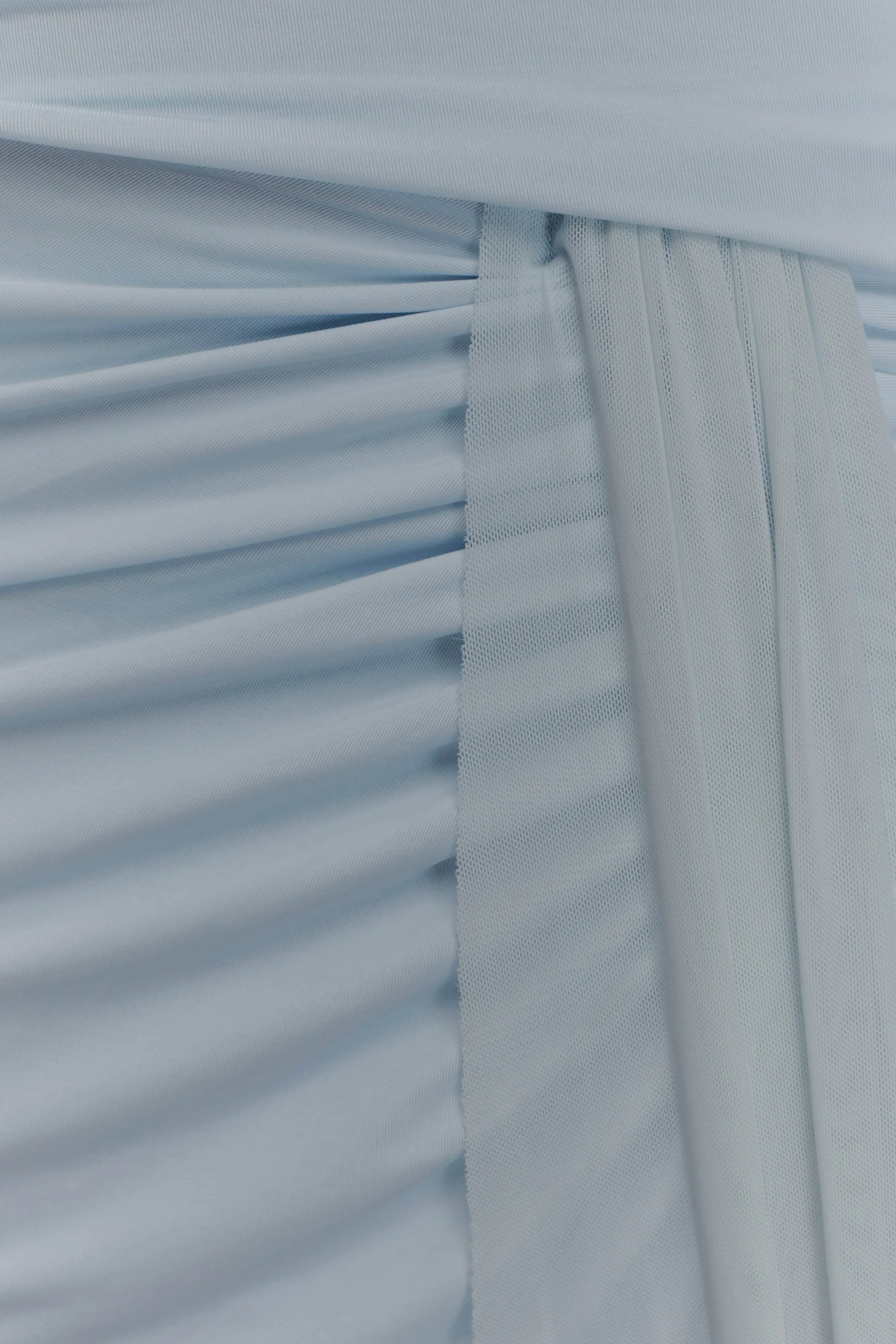 Calandra Slinky Maxi Skirt Pale Blue