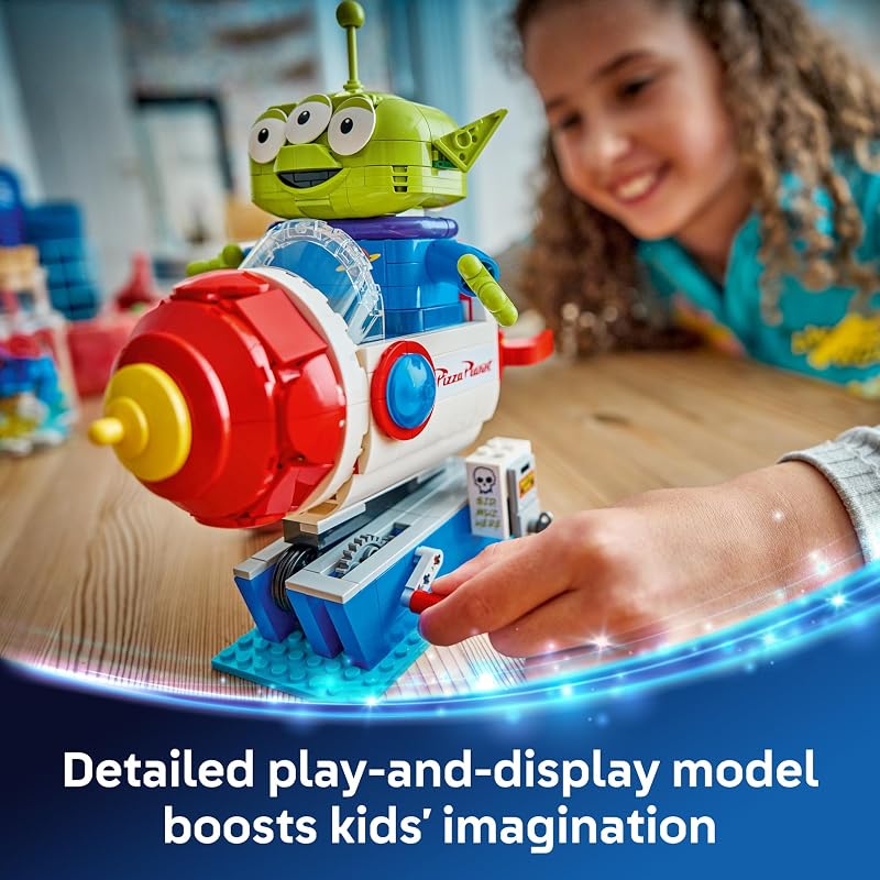 LEGO Disney and Pixar Toy Story Alien with Pizza Planet Rocket Ride Building Toy for Girls Boys Ages 9 Disney Gift Idea Kids Bedroom Decor 43307
