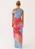 Santa Monica Maxi Dress Blue Floral