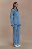 Janine High Waisted Straight Leg Jeans Classic Blue