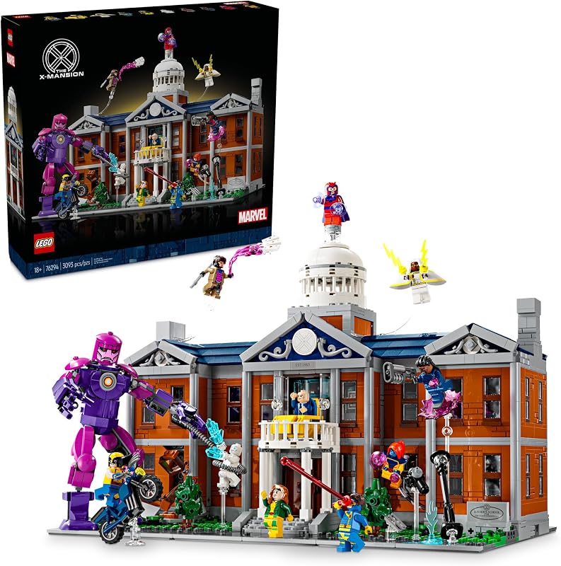 LEGO Marvel X Men The X Mansion Building Set Marvel Collectibles DIY Craft Kit for Adults Ages 18 Buildable Xavier Institute with 10 Minifigures Gift Idea for Superhero Fans 76294