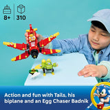 LEGO Sonic the Hedgehog Tails Tornado 1 77119 Building Toy for Boys Girls Ages 8 Airplane Toy for Pretend Play W Tails Minifigure 310 pieces Gift for Birthdays