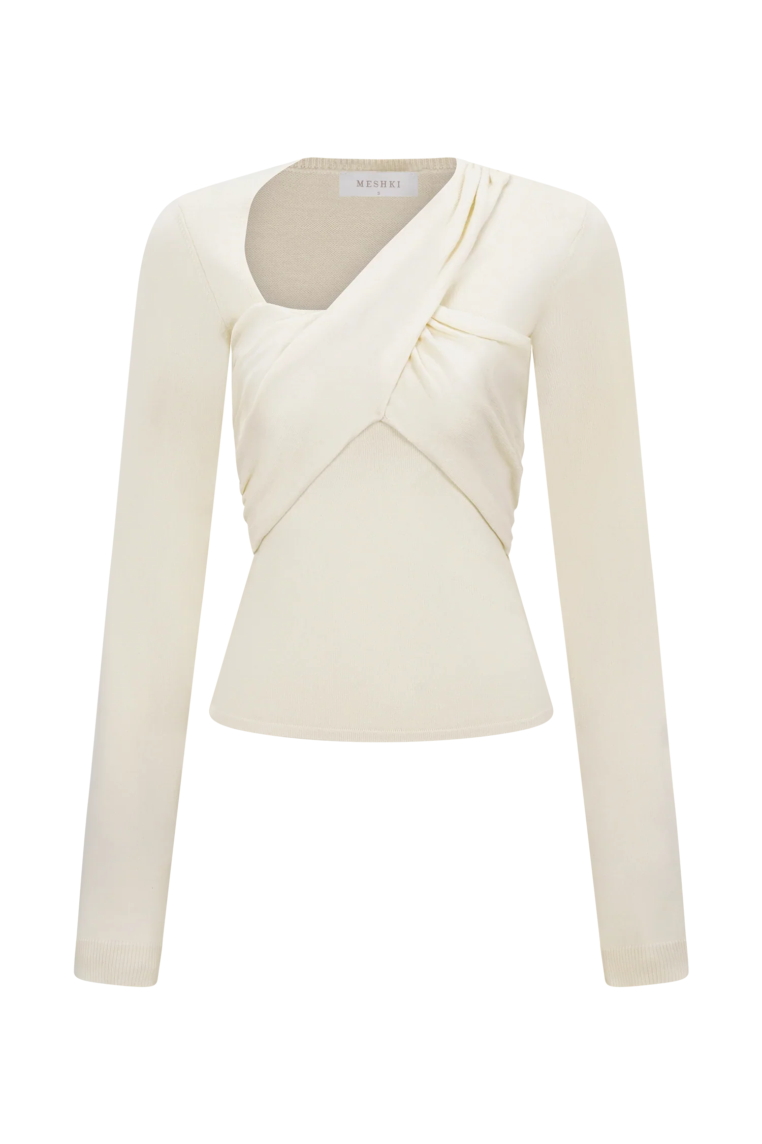 Kaylen Knit Long Sleeve Top Ivory