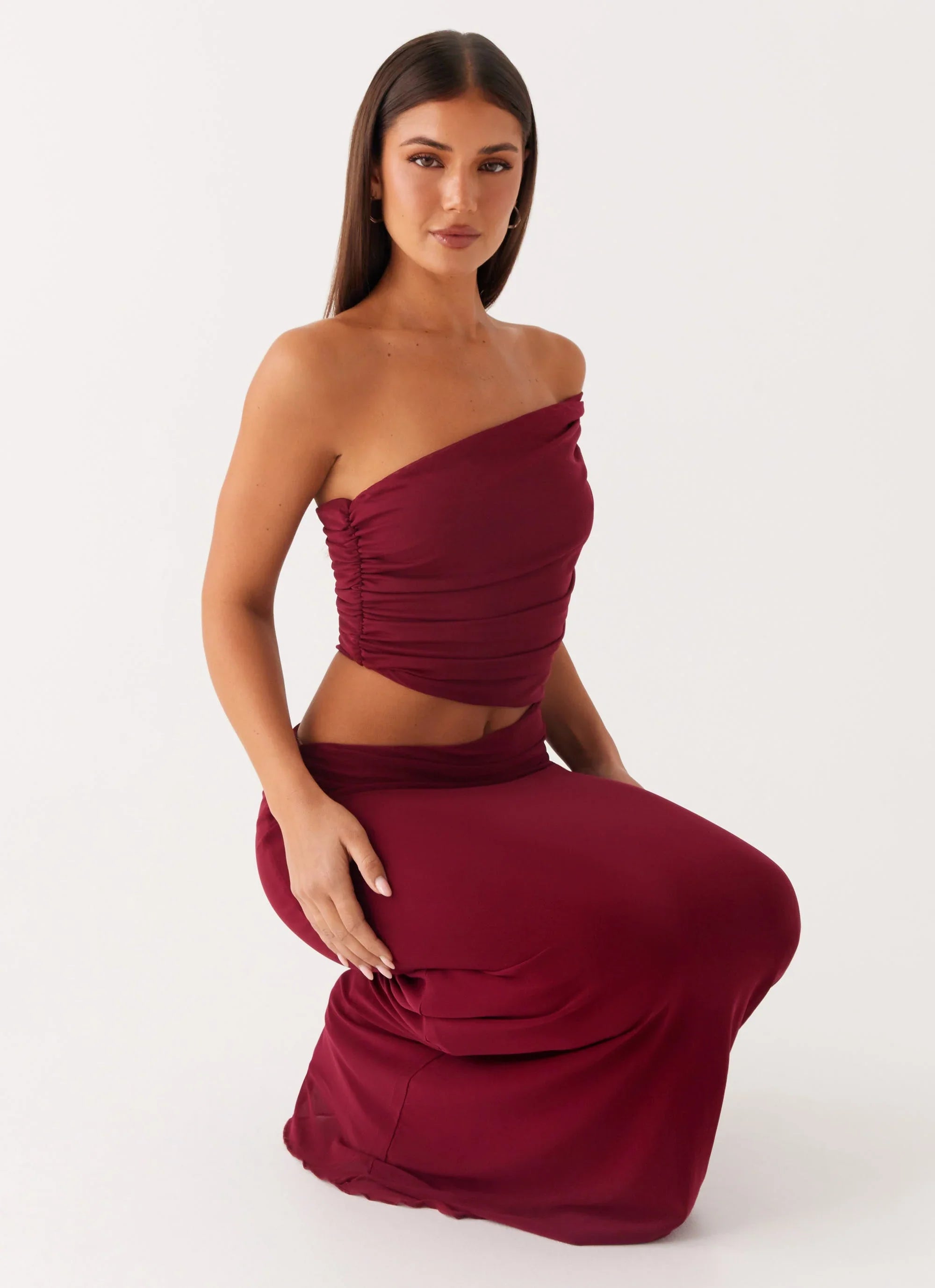 Gillian Maxi Dress Maroon