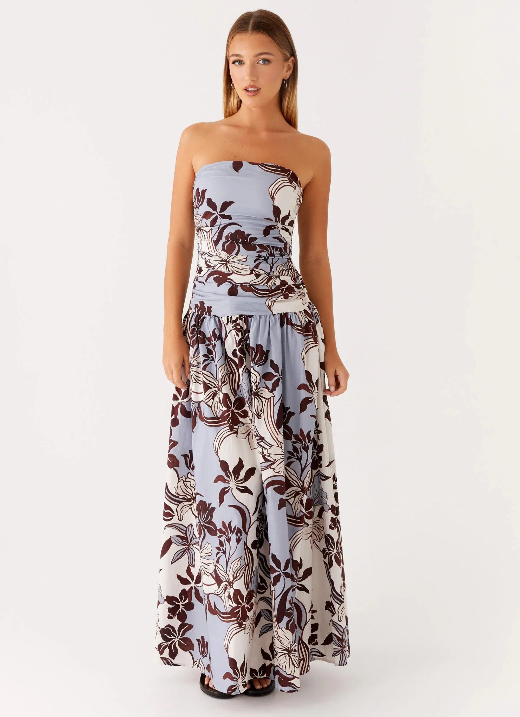 Carmel Maxi Dress Bluewood Blossom