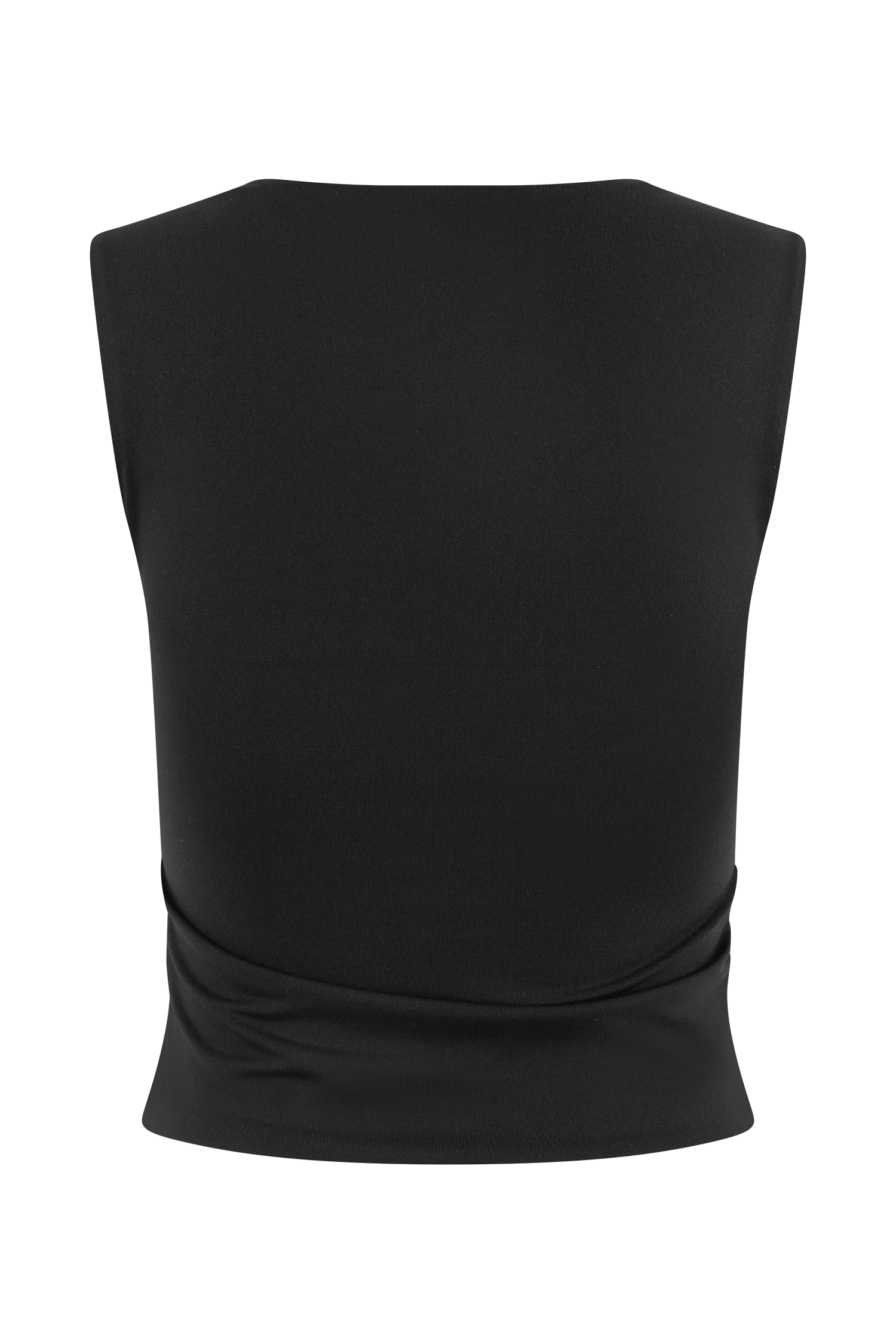 Linley Recycled Nylon Long Line Top Black