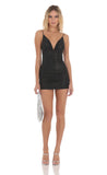 Shimmer Bodycon Dress in Black