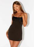 Zion Beaded Micro Mini Dress Black