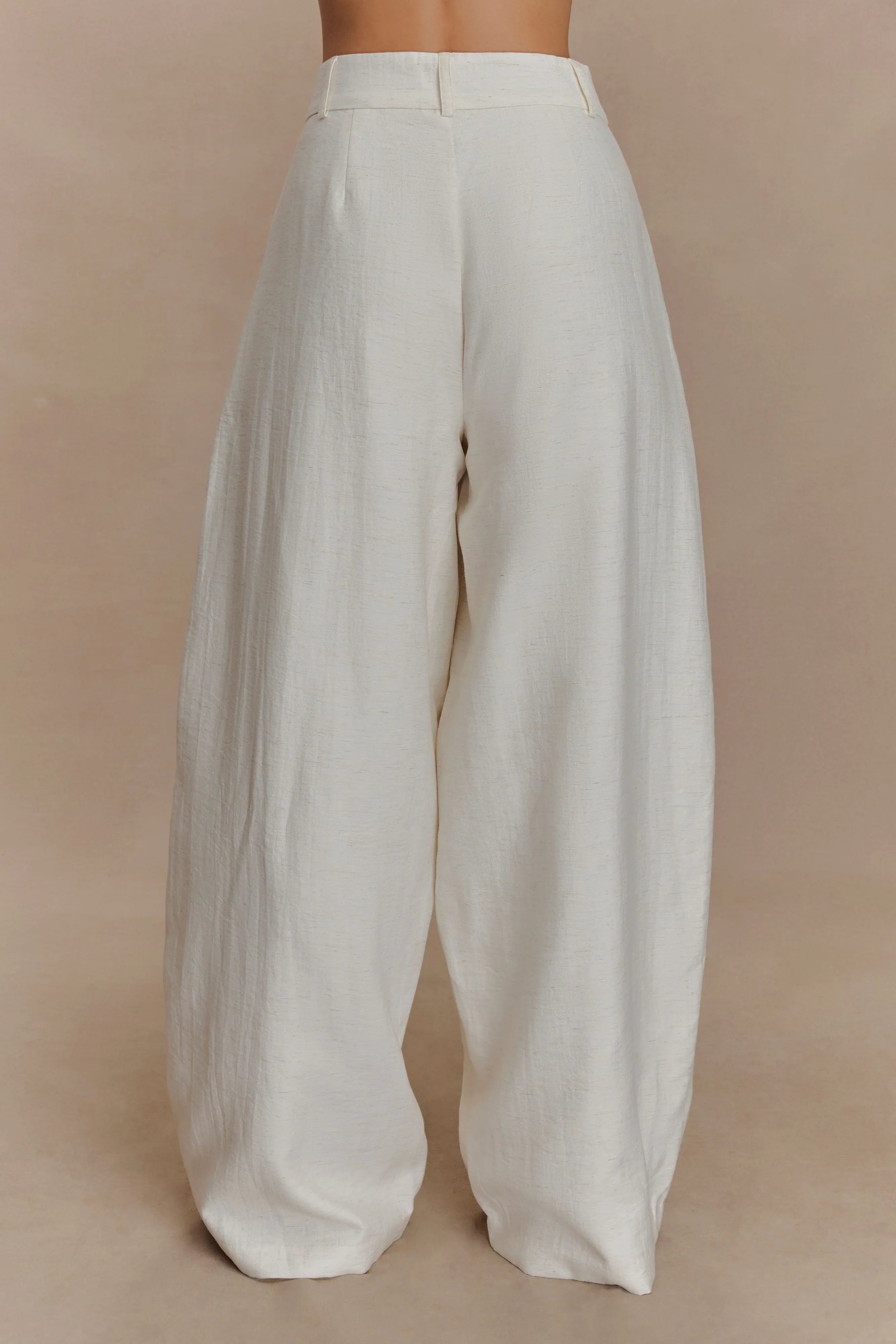 Cyrene Linen Wide Leg Pants Oat Marle
