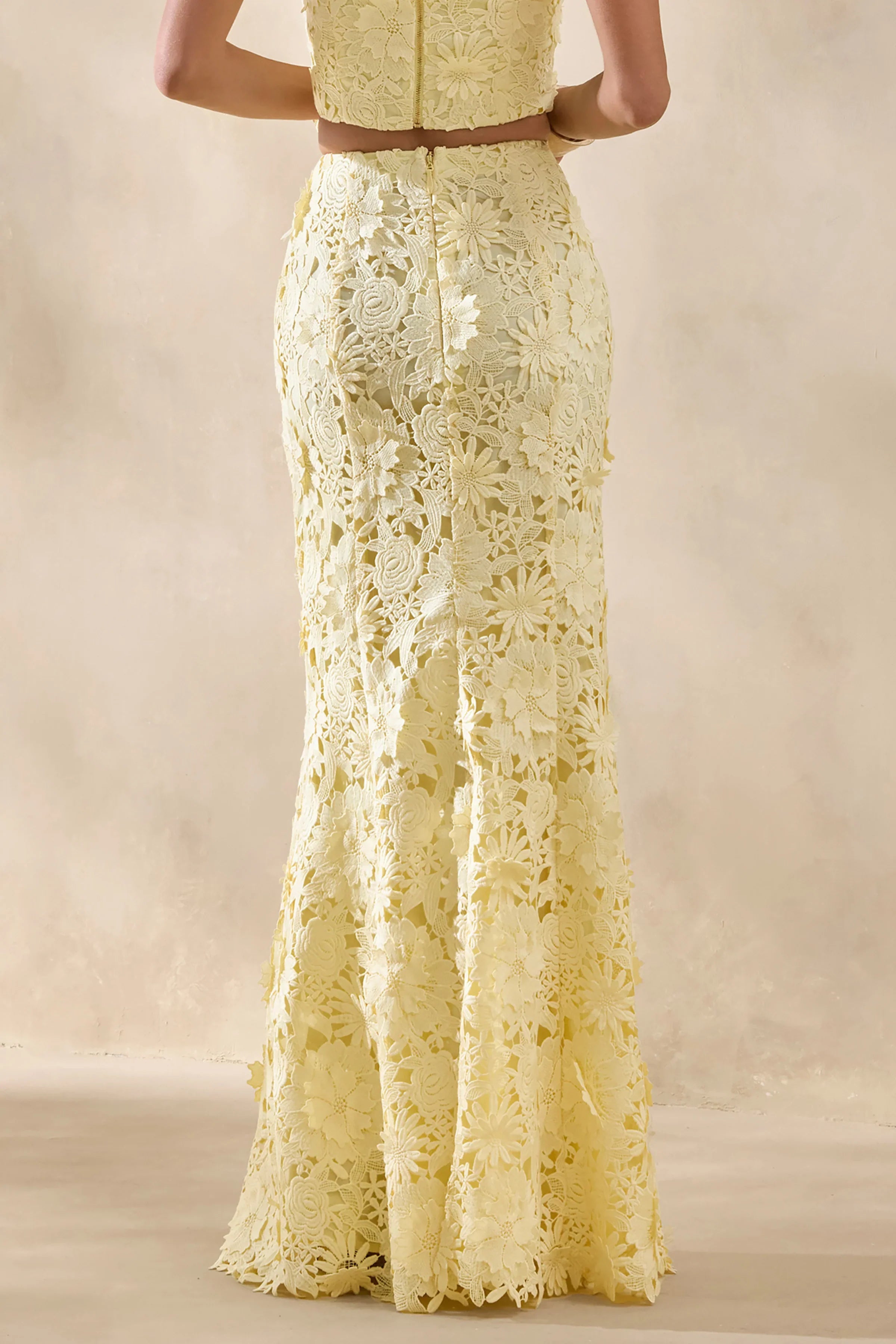 Esmara Lemon Lace Maxi Skirt