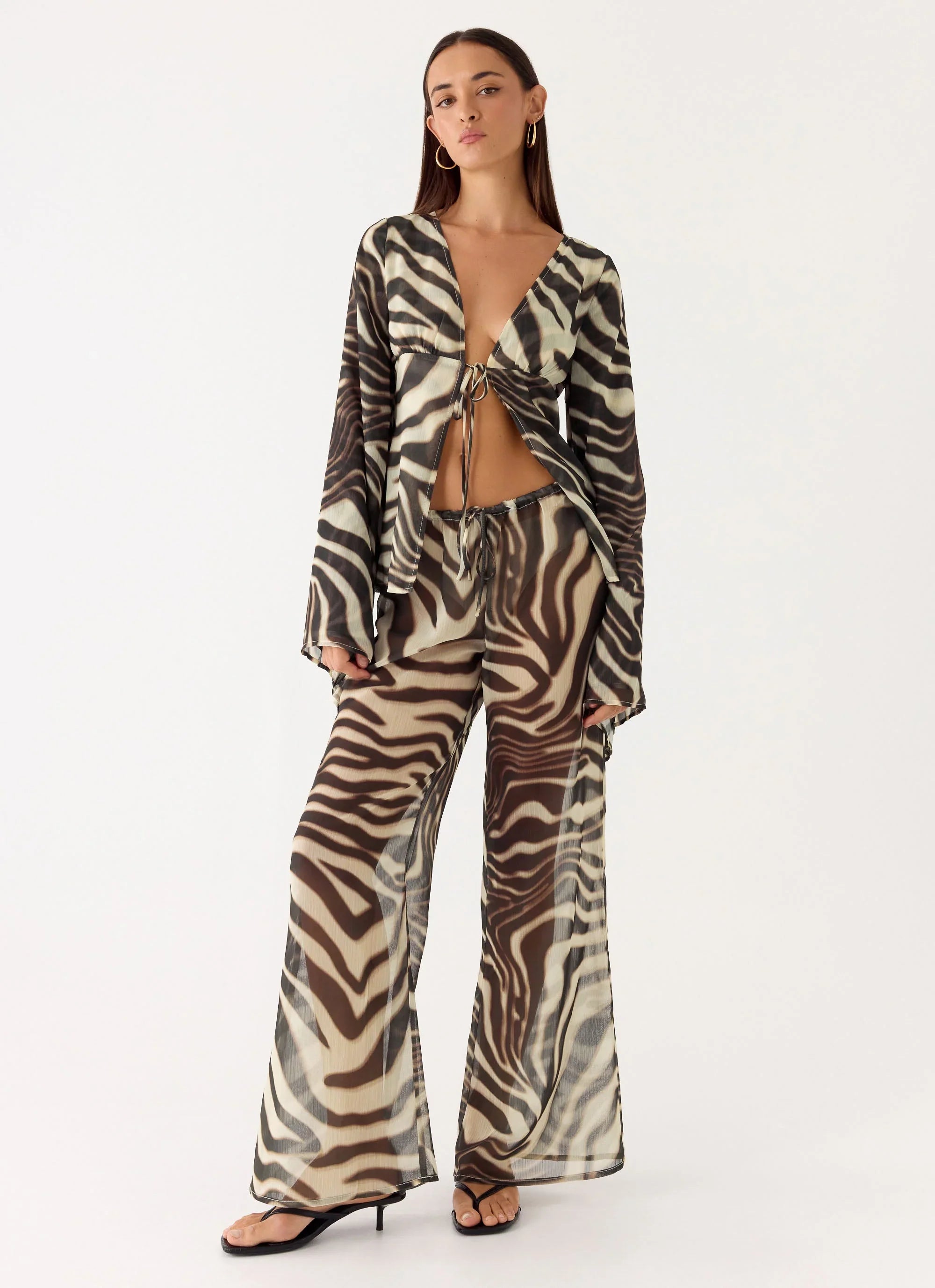 Jadia Flared Pants Zebra