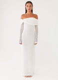 Pollyanna Knit Hardware Maxi Dress Ivory