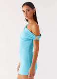 Island Time Mini Dress Turquoise