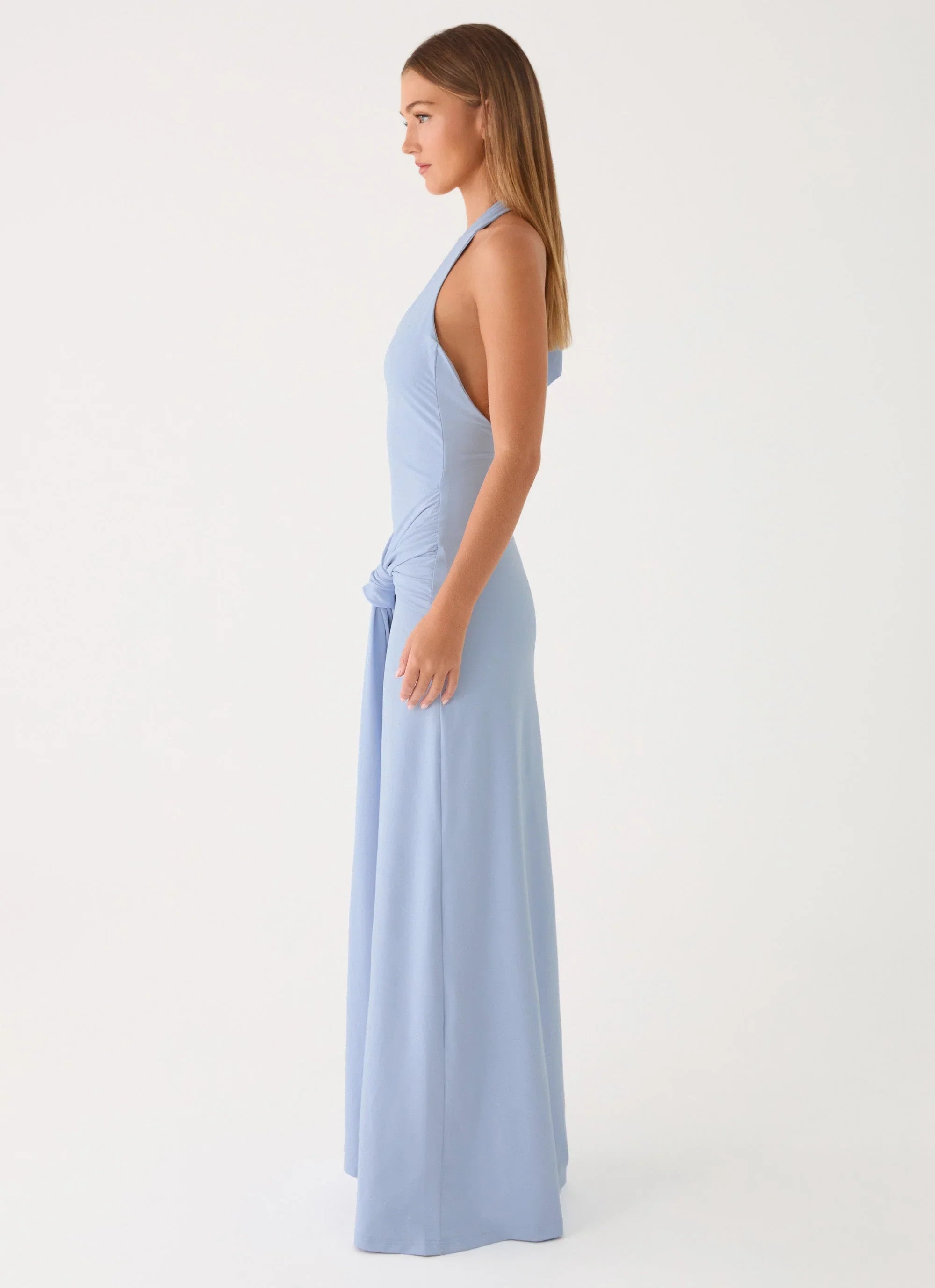 Cristal Halter Maxi Dress Blue
