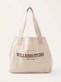 Cream Canvas Branded Tote Bag