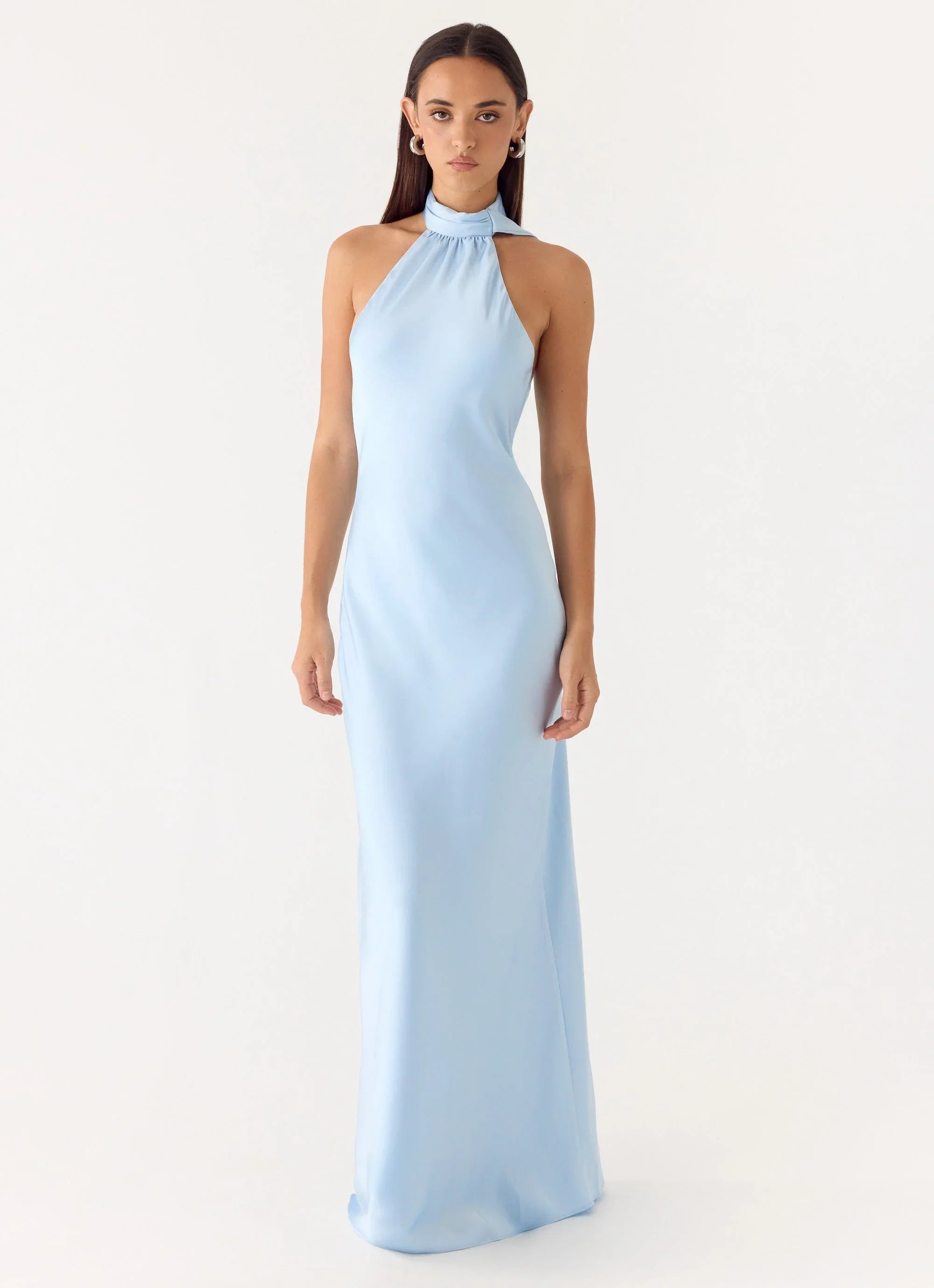 Keena Scarf Maxi Dress Blue
