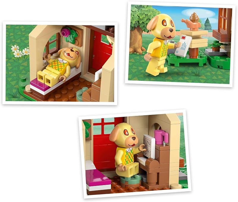 LEGO Animal Crossing Goldies Cozy House Building Toy Pretend Play Set for Girls Boys Ages 6 W Dog Minifigure Building Blocks Toy for Kids Gift Idea for Birthdays Video Game Fans 77058