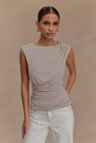 Anthony Short Sleeve Top Taupe