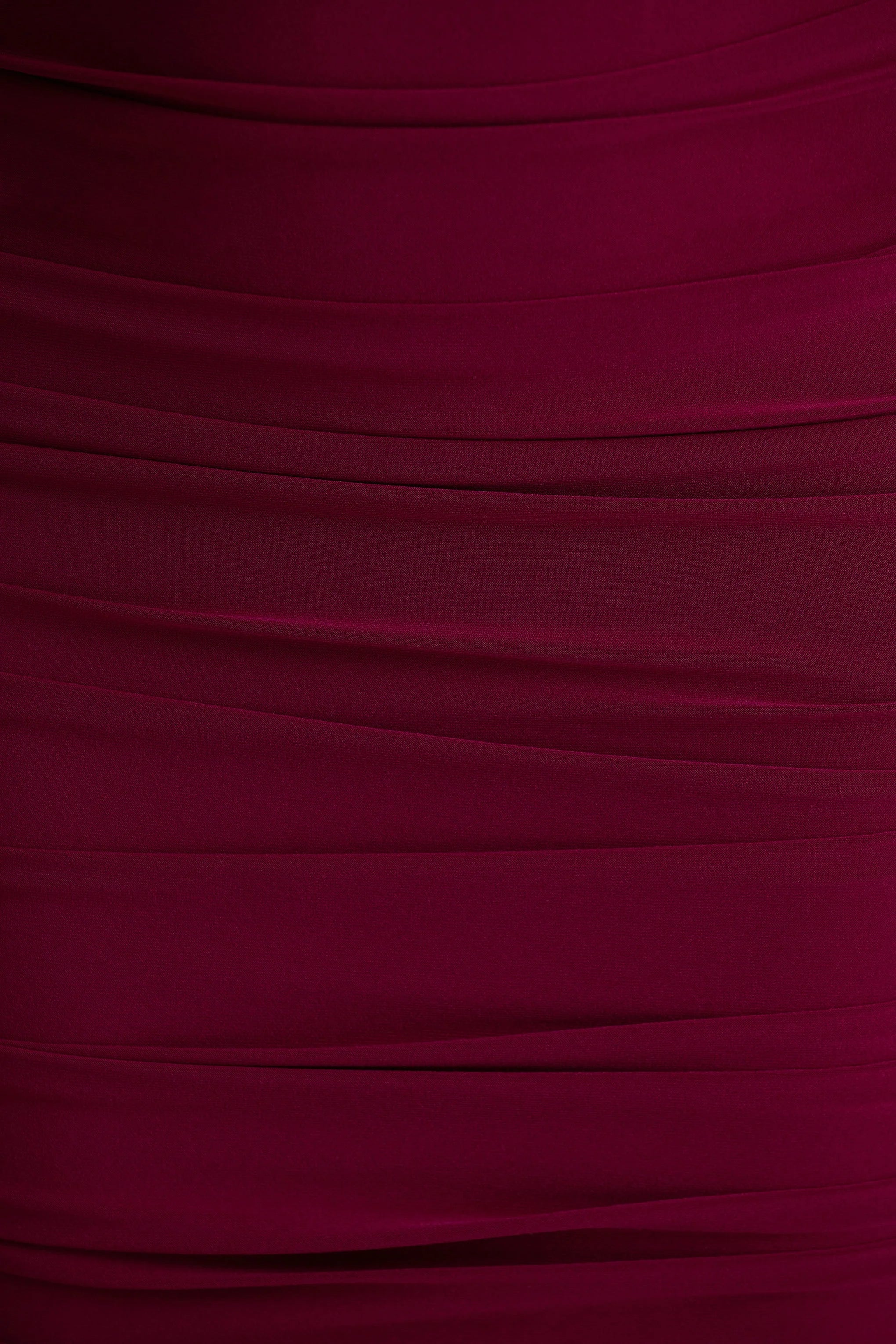 Tamara Burgundy Long Sleeve Ruched Midi Dress