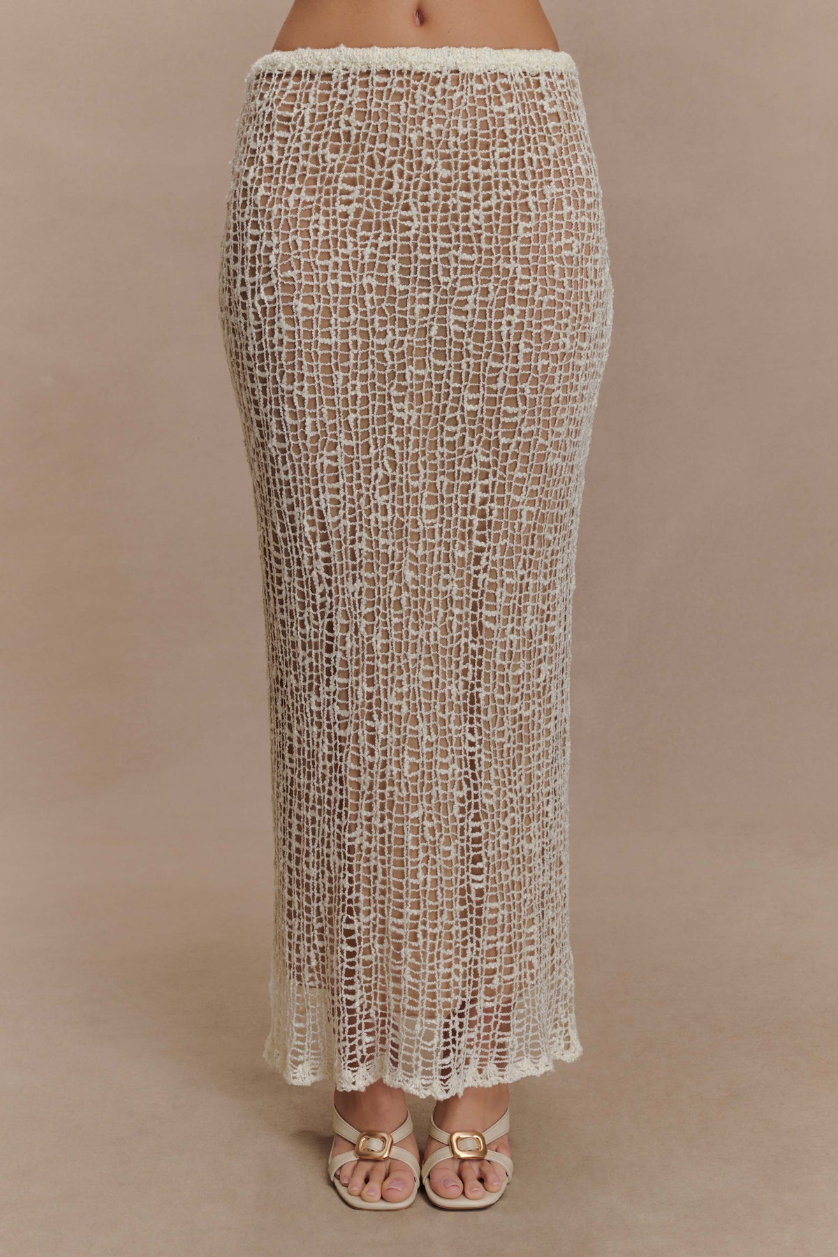 Cordelia Knit Maxi Skirt Ivory