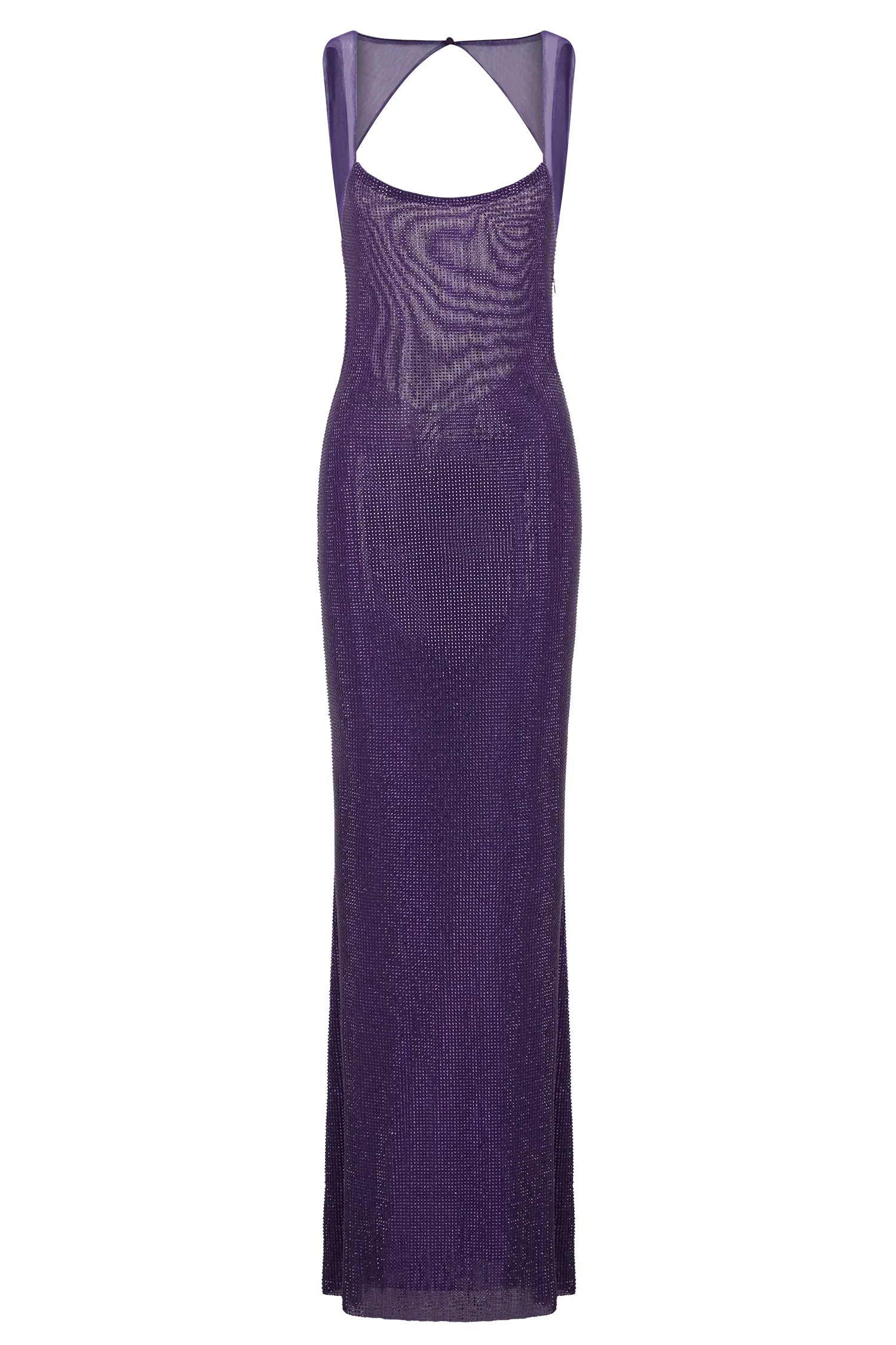 Jasmyn Hot Fix Maxi Dress With Mesh Back Purple