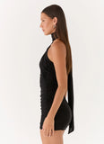 Breaking News Micro Mini Dress Black