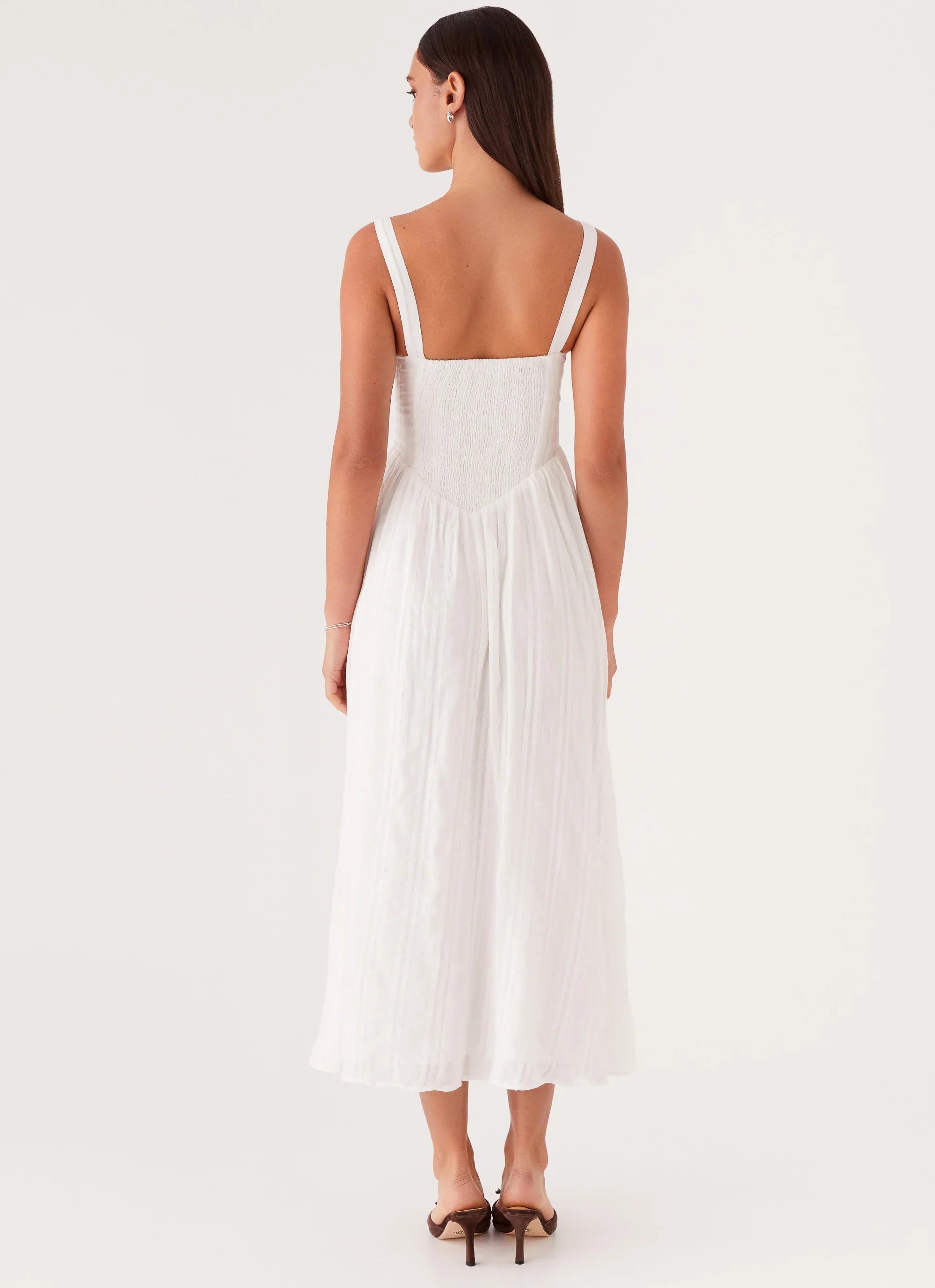 Pascuelle Midi Dress White